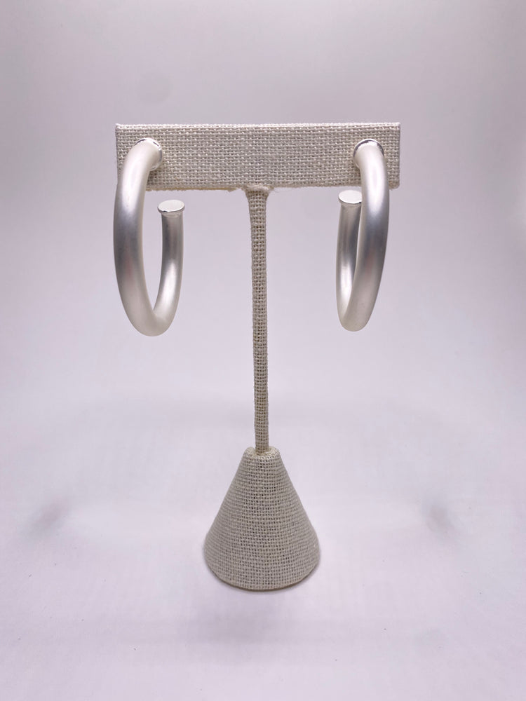 Silver Tube Hoops