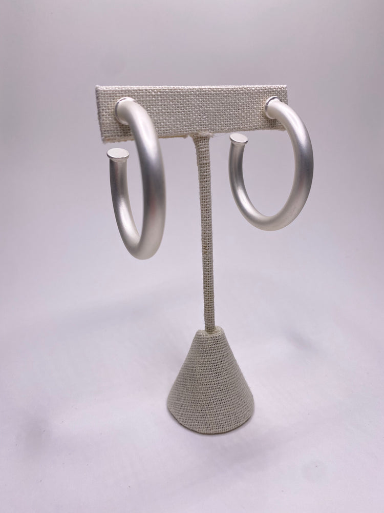 Silver Tube Hoops
