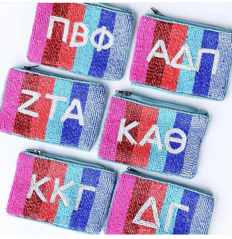 Sorority Beaded Pouch