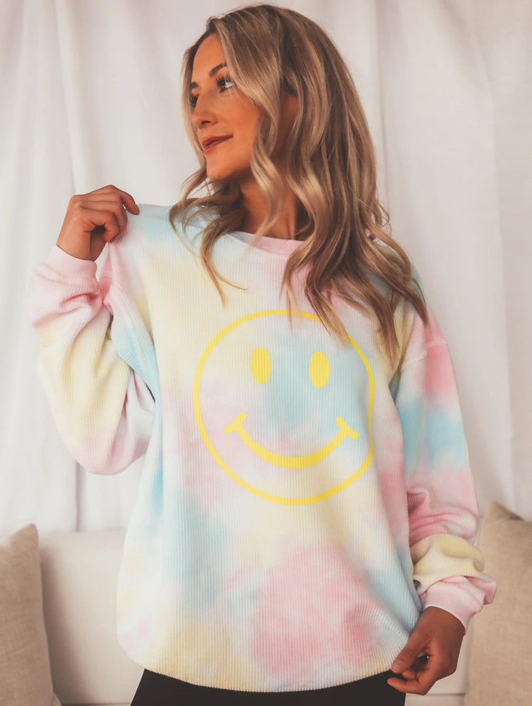 All Smiles Corded Sweatshirt