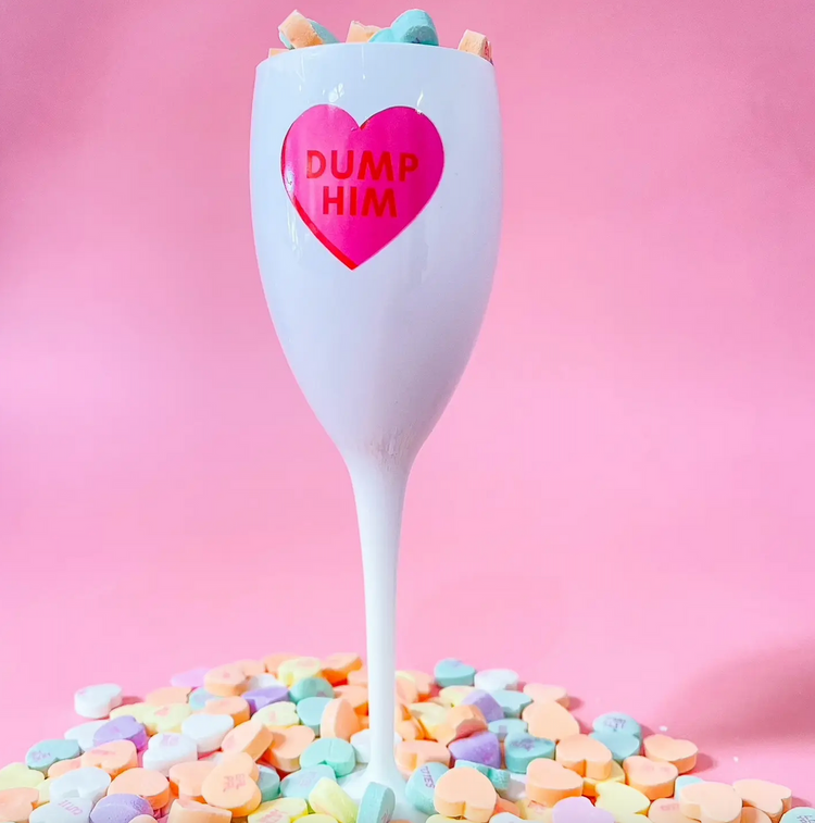 Dump Him Champagne Flute