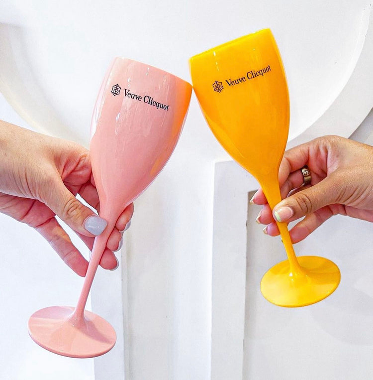 “Pop the Bubbly” Champagne Flute