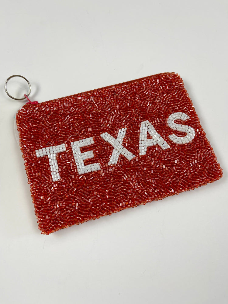 Texas Beaded Coin Purse