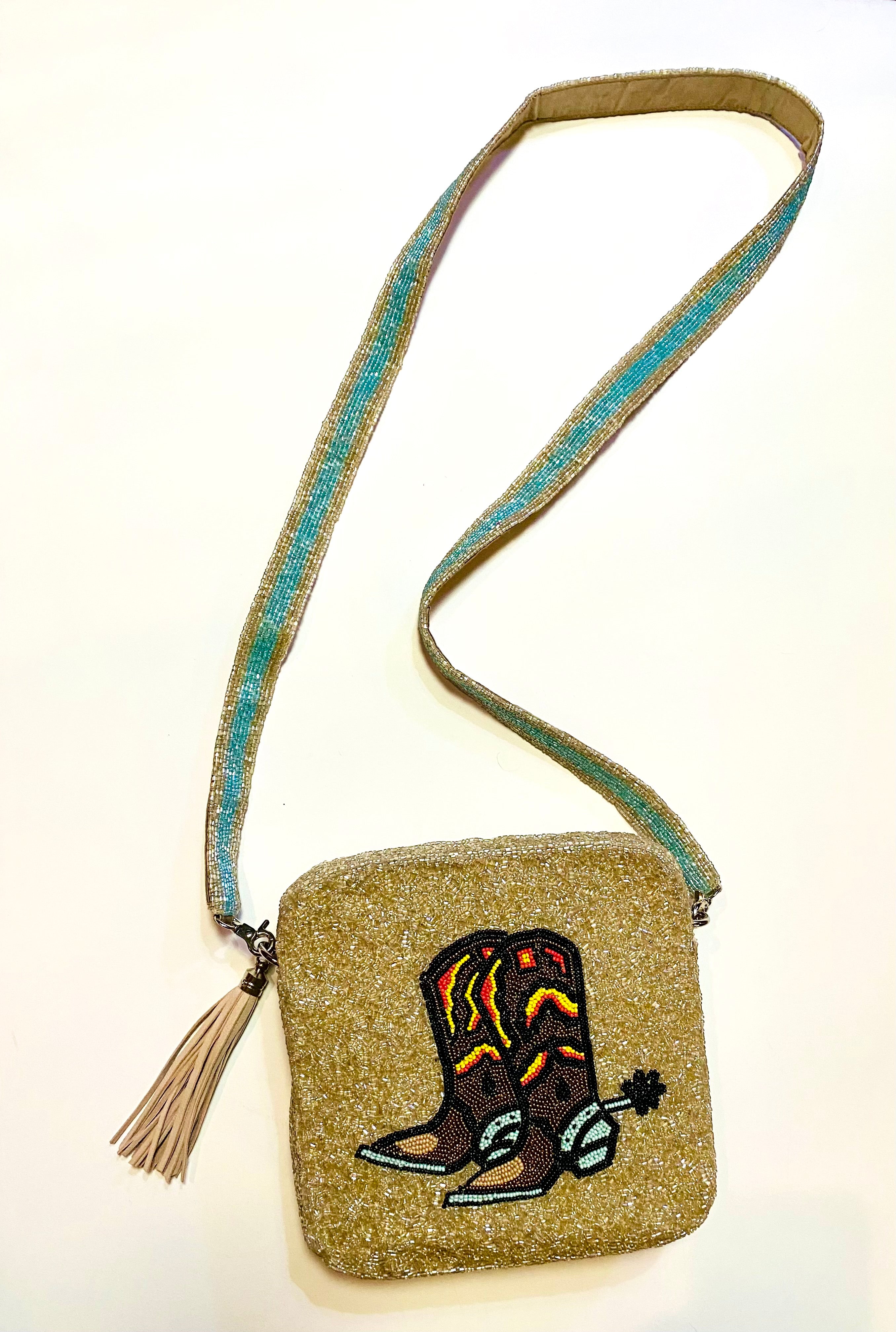 Boots Beaded Crossbody Bag – Rowdy Merch Co.