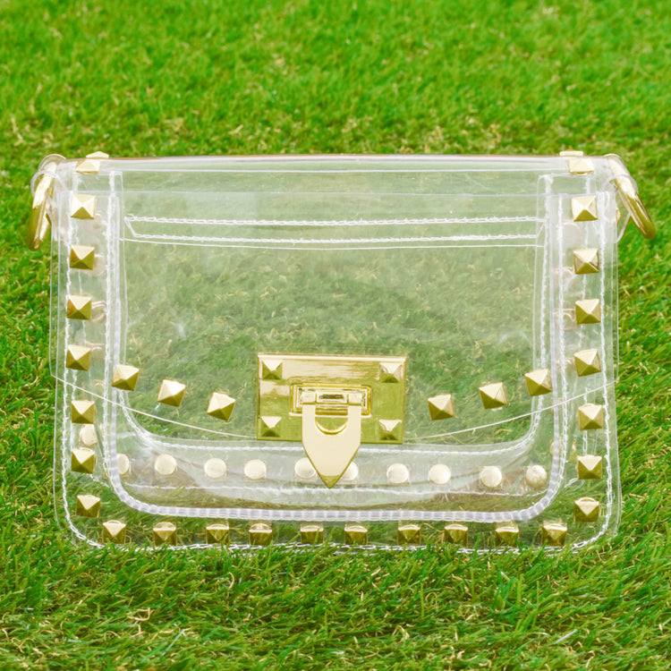 The Jackie Clear Bag - Gold