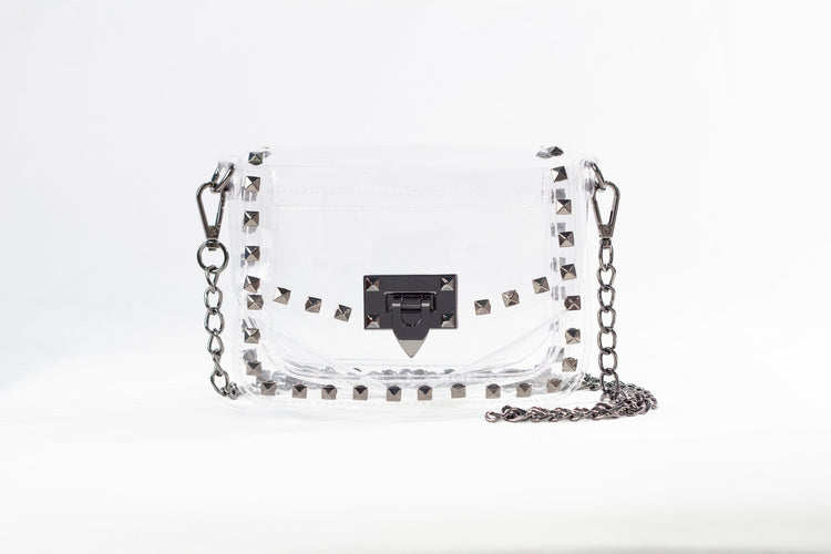 The Jackie Clear Bag - Gunmetal