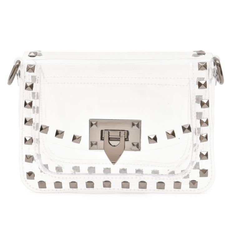 The Jackie Clear Bag - Gunmetal