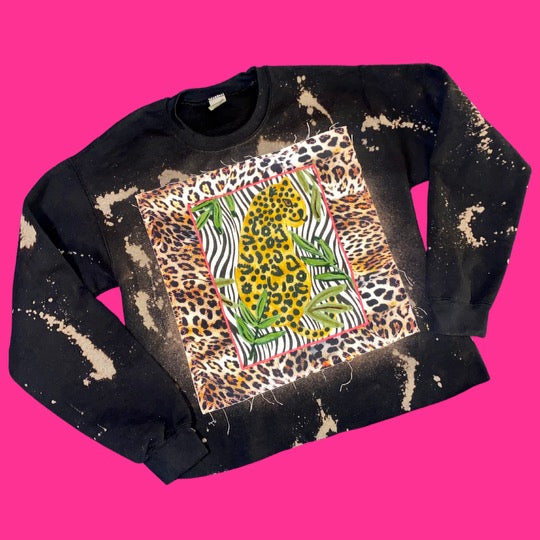 Leopard Acid Wash Sweatshirt