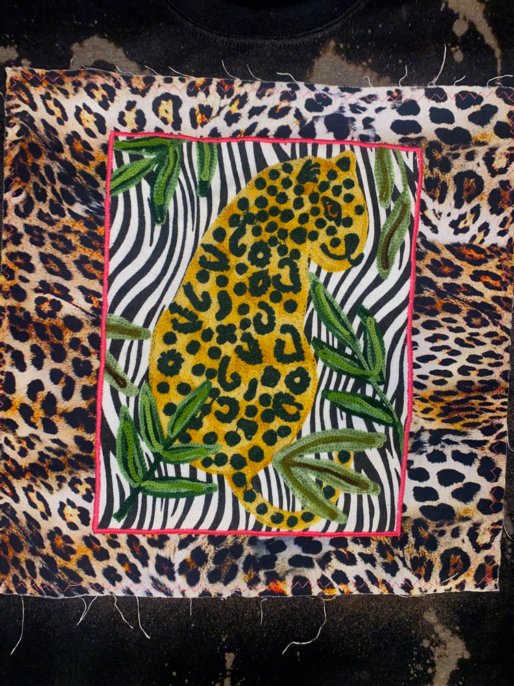 Leopard Acid Wash Sweatshirt