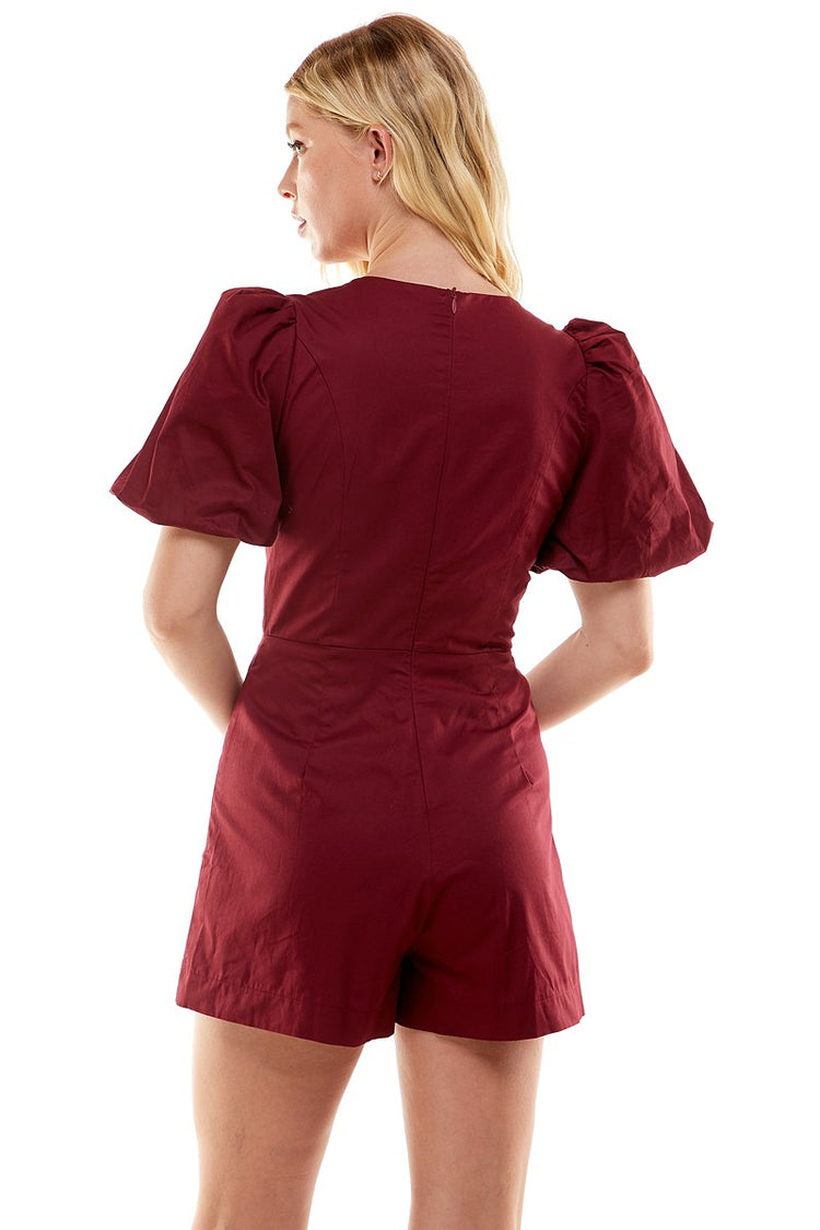 Grace Maroon Romper