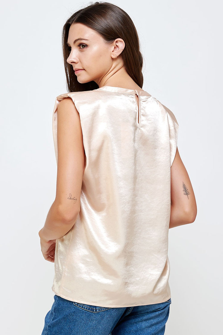 Champagne Satin Blouse