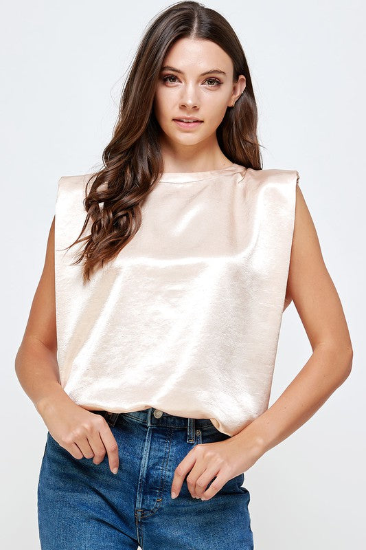 Champagne Satin Blouse