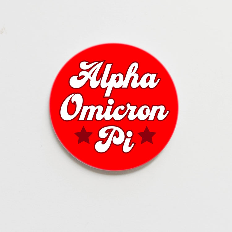 Starry Script Sorority Button