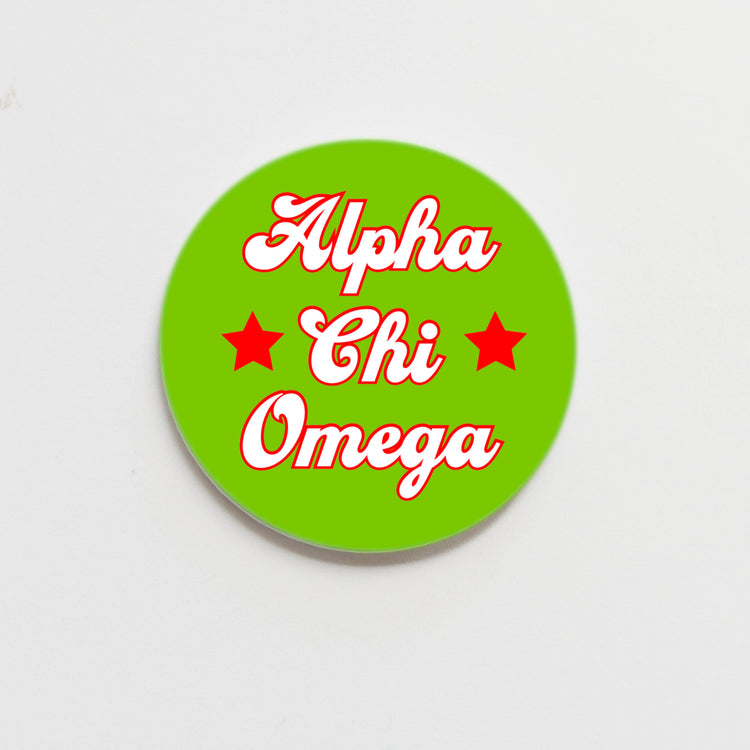 Starry Script Sorority Button