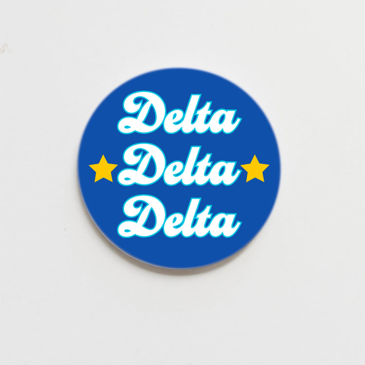 Starry Script Sorority Button