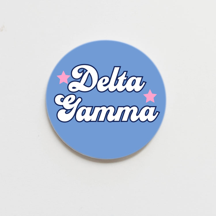 Starry Script Sorority Button