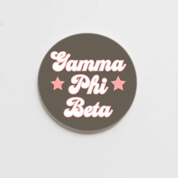 Starry Script Sorority Button