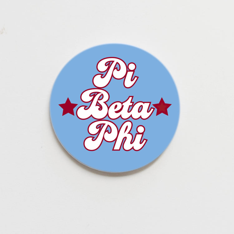 Starry Script Sorority Button