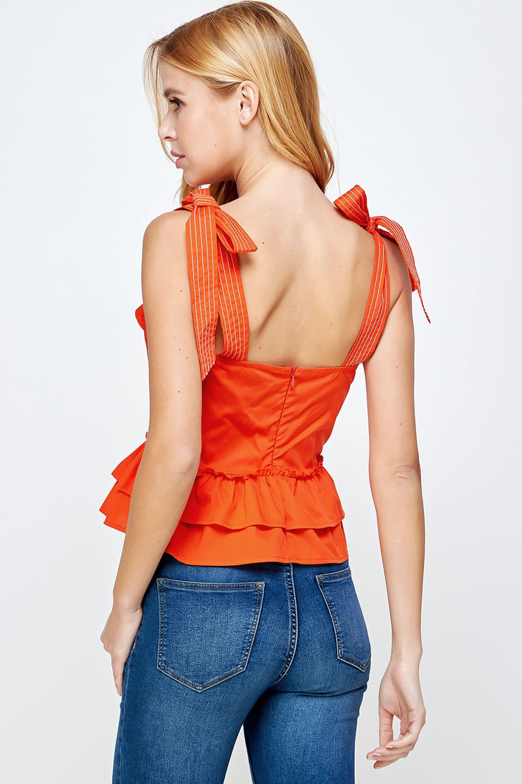 Tangerine Tie Tank