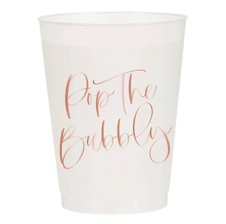 Pop the Bubbly Set of 10 Cups