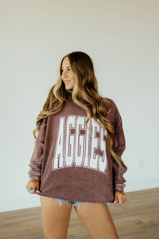 Aggies Corded Sweatshirt