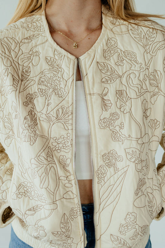 Cream Embroidered Jacket