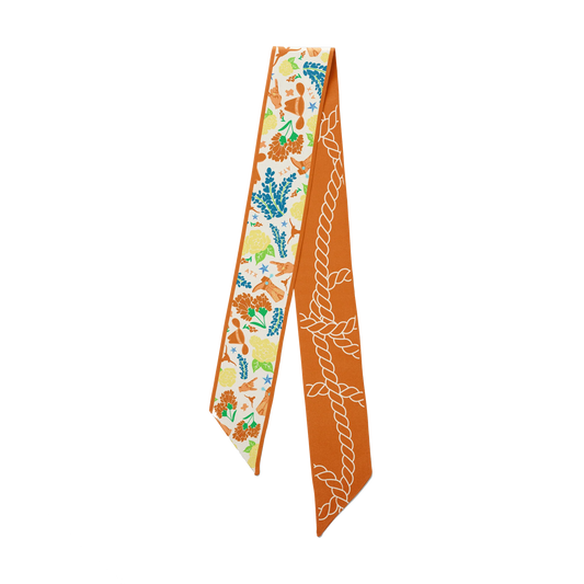 Texas Longhorns Twilly Silk Scarf