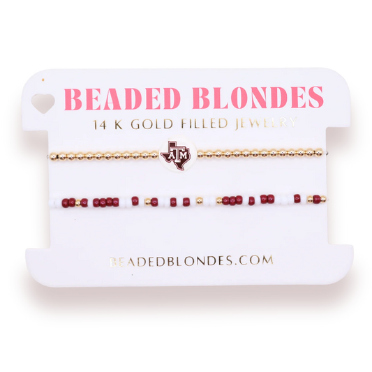 Beaded Blondes Texas A&M Stack