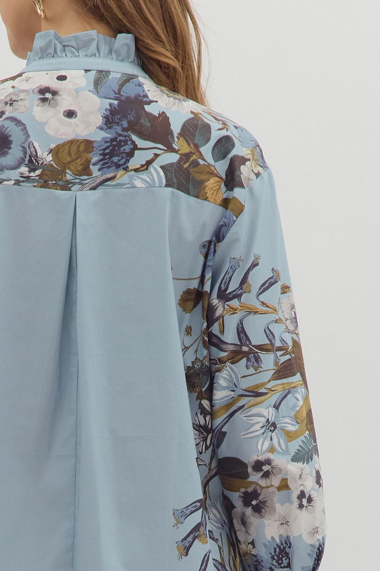 Fall Floral Blouse