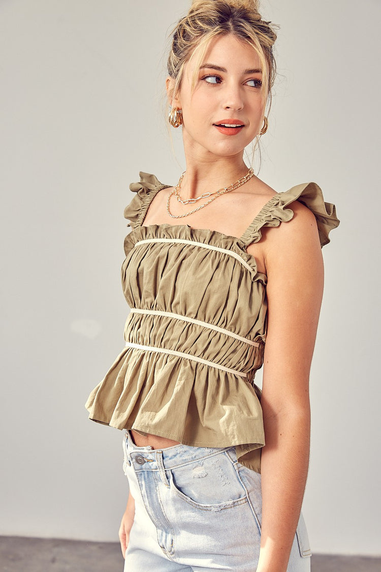 Safari Ruffled Tank