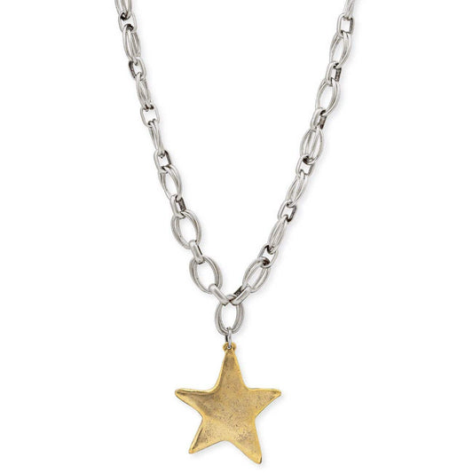 Star Shine Two Tone Necklace
