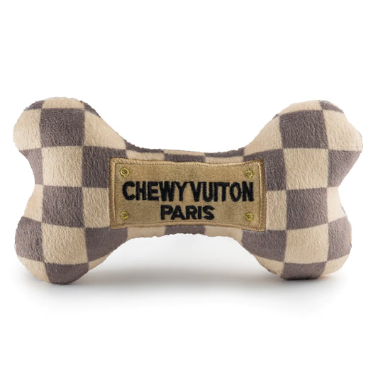 Chewy Vuiton Bone Dog Toy - Puppy Kisses