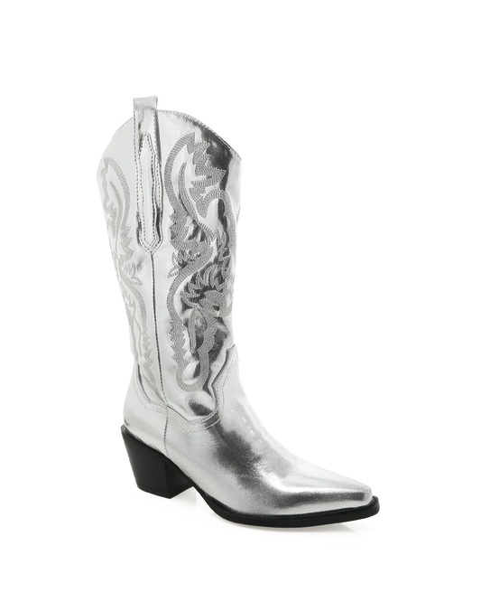 Danilo Silver Metallic Boots