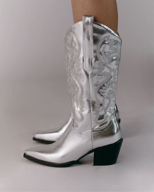 Danilo Silver Metallic Boots