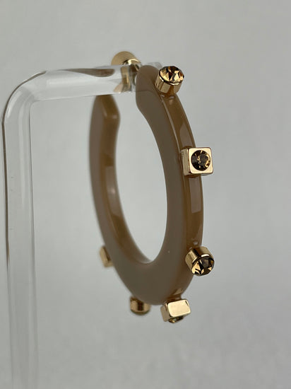 City Girl Jewel Hoop - Khaki