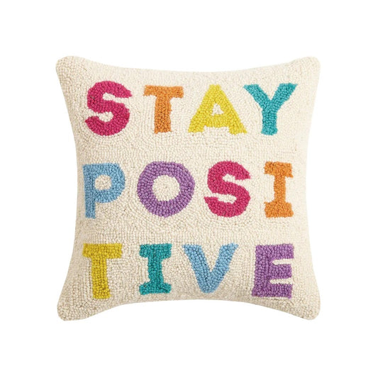 Stay Positive Throw Pillow
