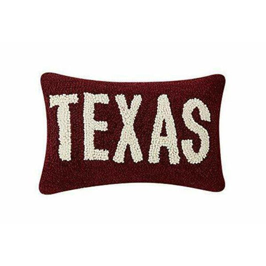 Maroon Texas Throw Pillow