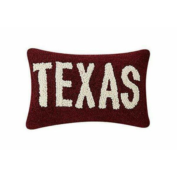 Maroon Texas Throw Pillow