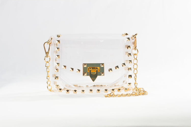 The Jackie Clear Bag - Gold