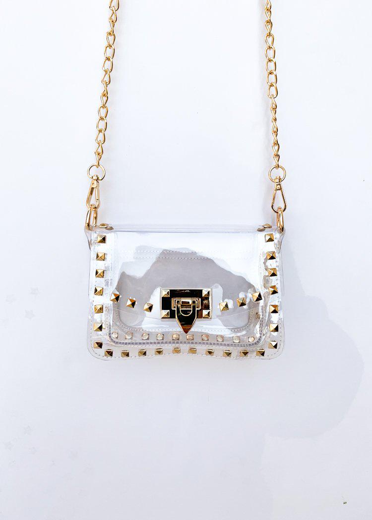 The Jackie Clear Bag - Gold