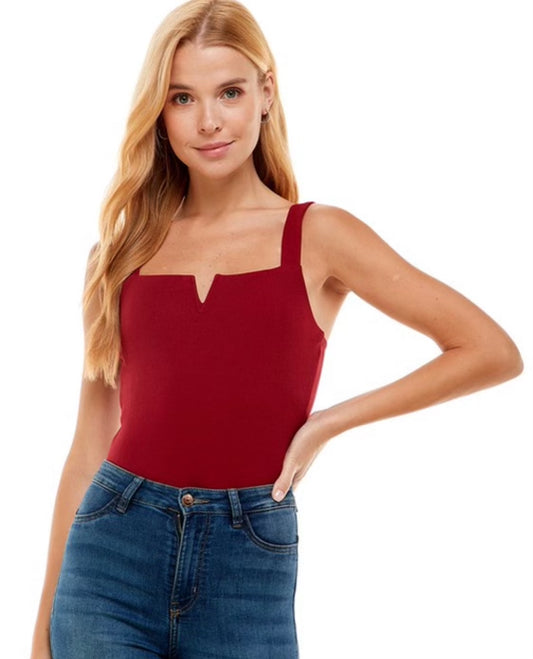 Maroon Tank Bodysuit