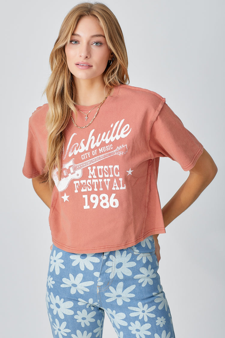 Nashville Music Fest Cropped Tee