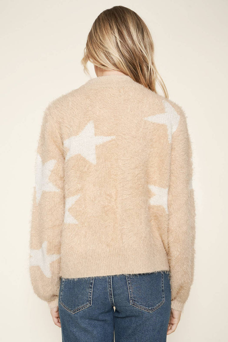 Oatmeal Starry Sweater