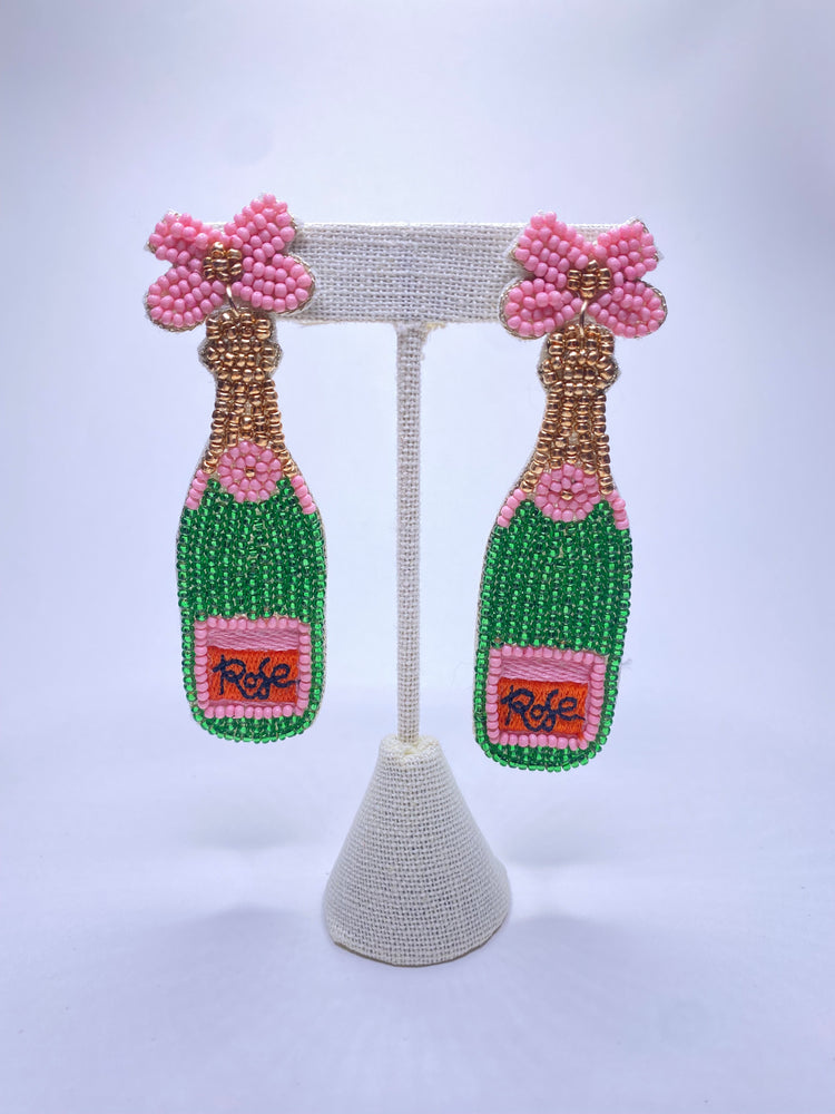 Rosé Beaded Earrings