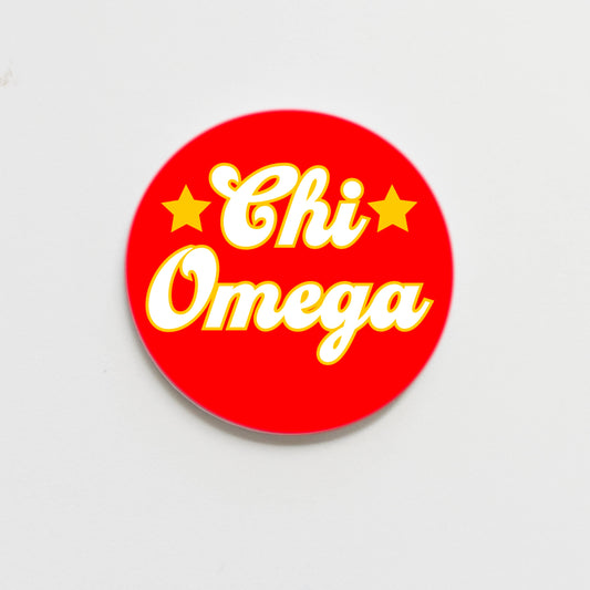 Starry Script Sorority Button